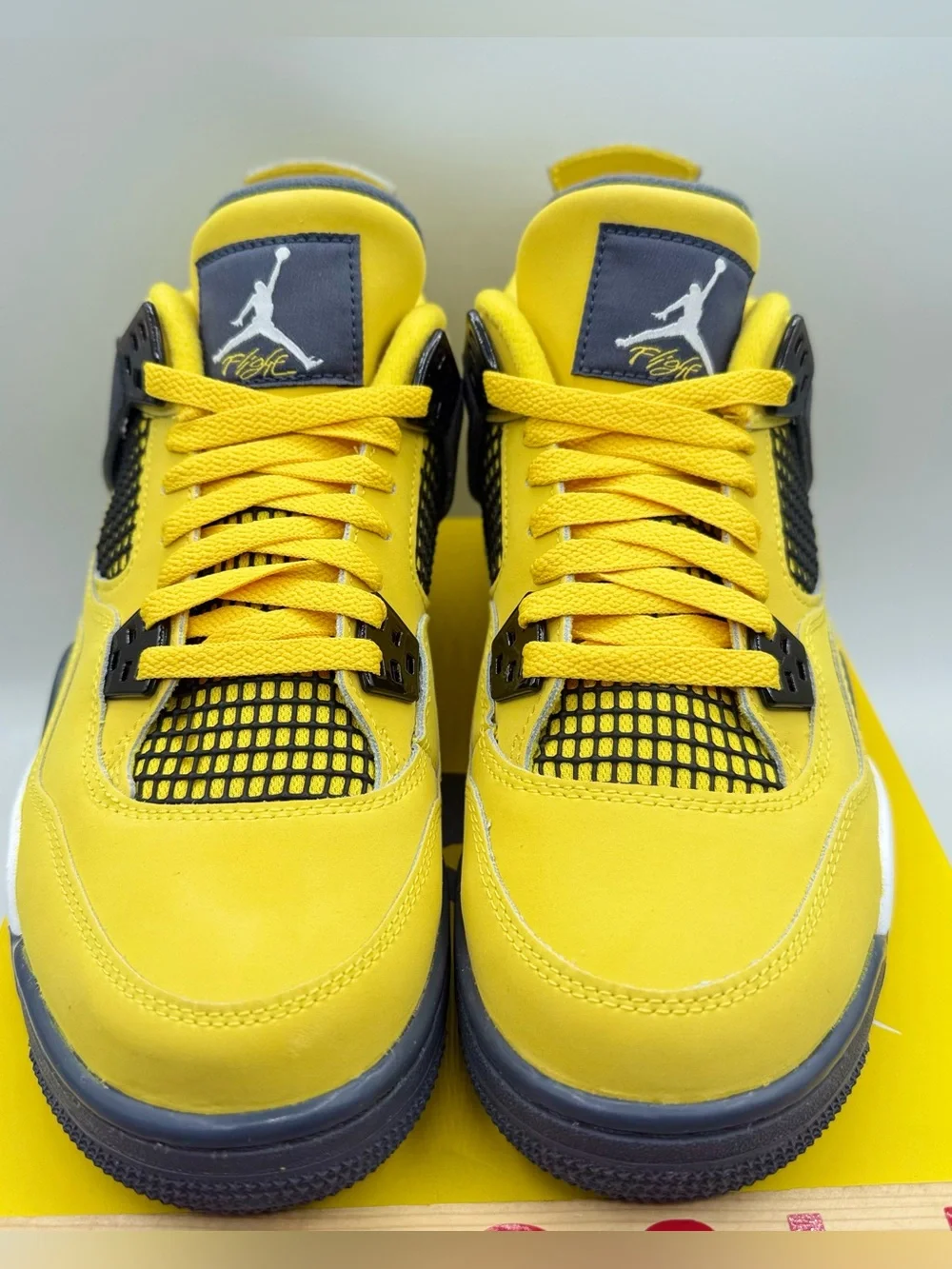 Nike Air Jordan 4 Lightning Tour Yellow GS 408452-700 Size 7Y/ Women's Size 8.5